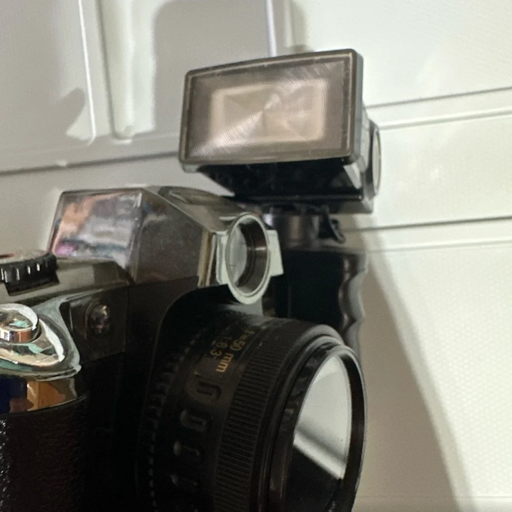 Vintage Canon Motor Drive Red Eye Reduction Black Camera with flash
